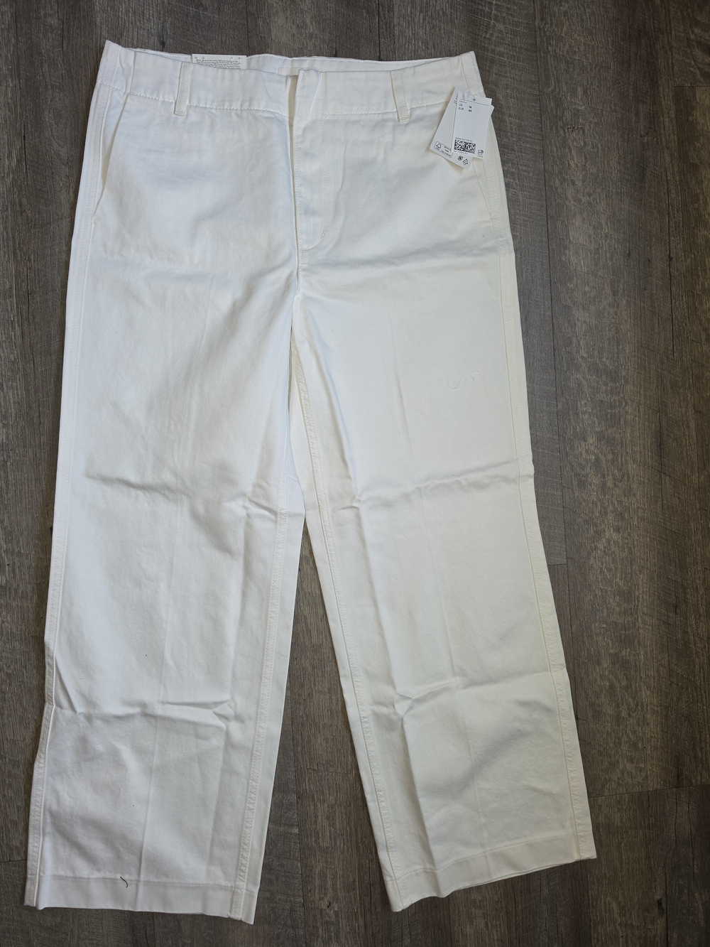H&M White Wide-Leg Pants